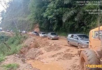Akses Jalan Pining-Lokop Kembali Dapat Dilalui Pascabanjir di Gayo Lues